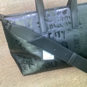 DKNY Black Tilly Zip Bag with Detachable Crossbody Strap NWT